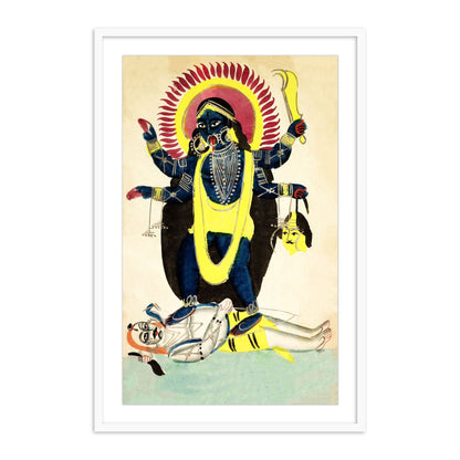 Kali Dancing on Shiva Kalighat Framed Wall Art - The Atrang