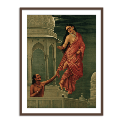 Story of Pururavas Urvashi by Raja Ravi Varma Wall Art for Decor