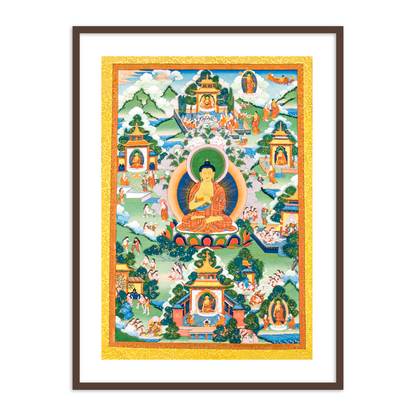 Buddha Seated on a Lotus Pedestal Painting Tibetan Art for Home Decor Online