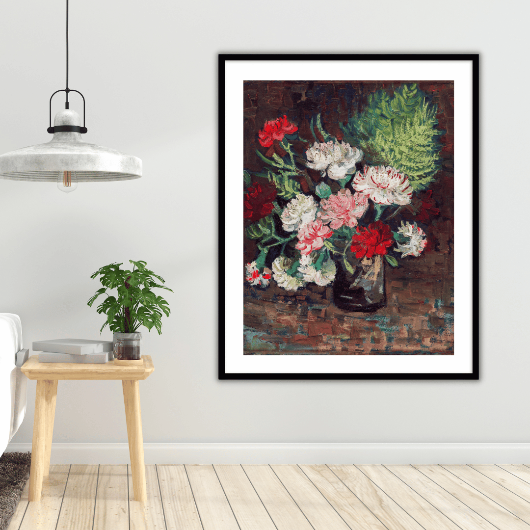 Vase with Carnations by Vincent Van Gogh Famous Painting Wall Art