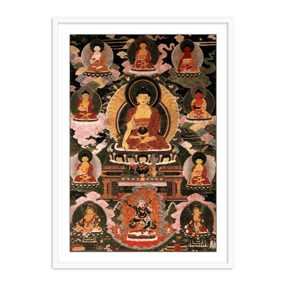 The Medicine Buddha Tibetan Art Painting for Home Wall Decor