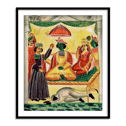 Rama and Sita Kailghat Framed Wall Art