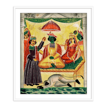 Rama and Sita Kailghat Framed Wall Art