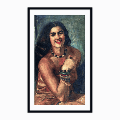 Self Portrait Famous Wall Art Painting by Amrita Sher-Gil