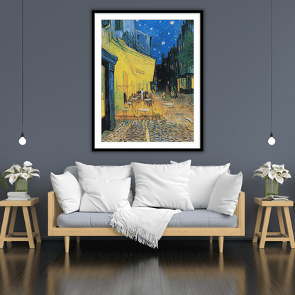 Café Terrace at Night by Vincent Van Gogh Famous Painting Wall Art