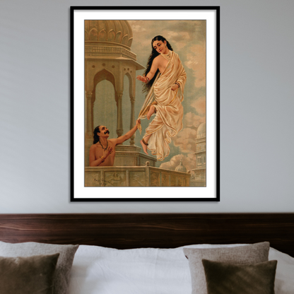 Story of Pururavas and Urvashi by Raja Ravi Varma Wall Art Painting