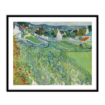 Vineyards at Auvers by Vincent Van Gogh Famous Painting Wall Art