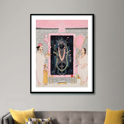 Shri Nathji in Celebration of the Spring Festival Framed Wall Art Decor