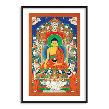 The Buddha, Gouache Tibetan Art Painting for Home Wall decor