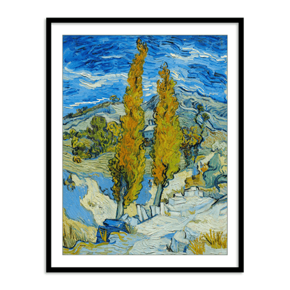 The Poplars at Saint-Rém by Vincent Van Gogh Famous Painting Wall Art