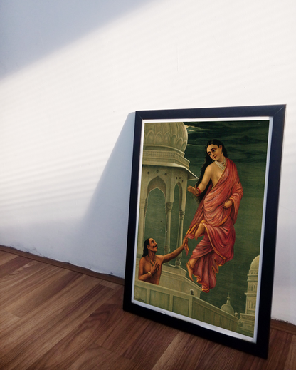 Story of Pururavas Urvashi by Raja Ravi Varma Wall Art for Decor